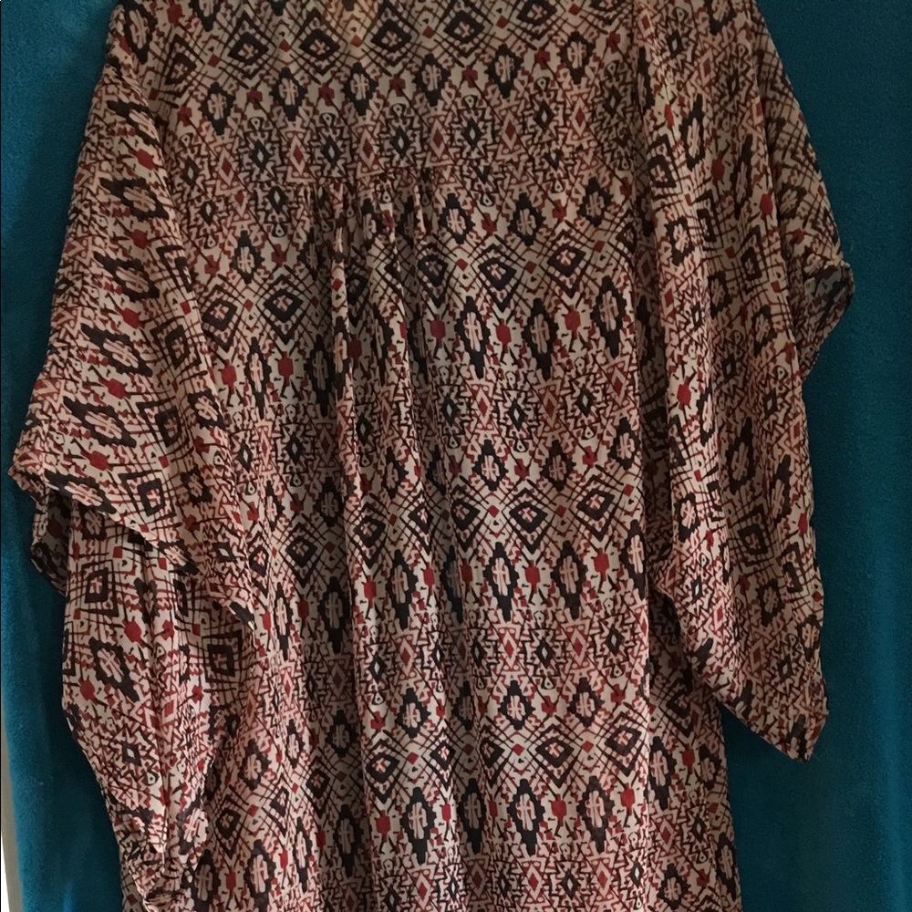 Patterned Ruana - Picture 2 of 4